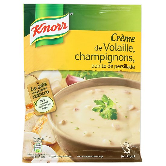 KNORR - Crème de Volaille / Champignons - Pointe de Persillade - Disponible à partir du 25/08