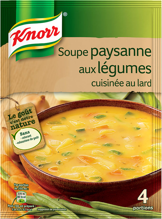 KNORR - Soupe Paysanne aux Légumes Cuisinée au Lard