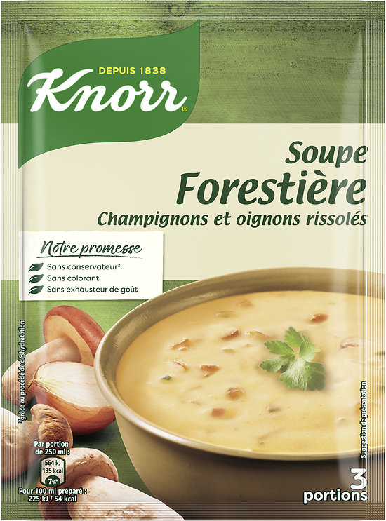 KNORR - Soupe Forestière - Disponible à partir du 25/08