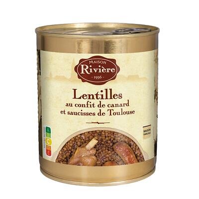 MAISON RIVIÈRE - Les Lentilles au Confit de Canard et Saucisses de Toulouse
