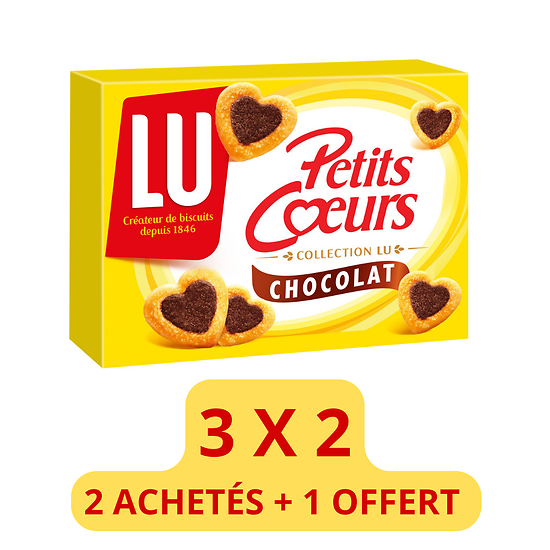 LU - Petits Coeurs Chocolat 3X2
