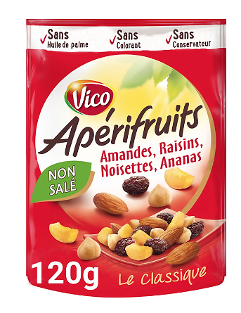 VICO - Apérifruits le Classique - Amandes, Raisins, Noisettes, Ananas
