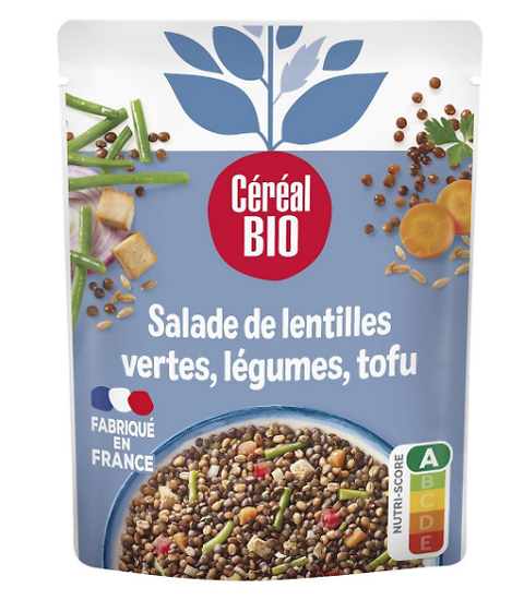 CÉRÉAL BIO - Salades de Lentilles Vertes, Légumes, Tofu