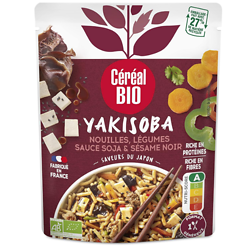 CÉRÉAL BIO - Yakisoba - Nouilles, Légumes, Sauce Soja & Sésame Noir