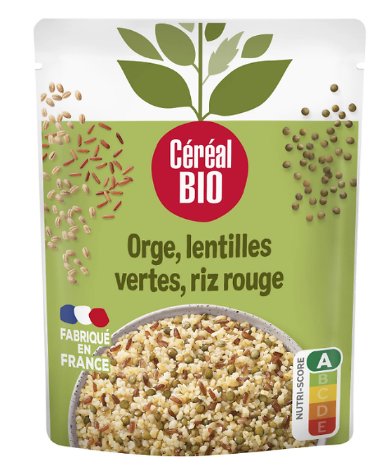 CÉRÉAL BIO - Orge, Lentilles Vertes & Riz Rouge