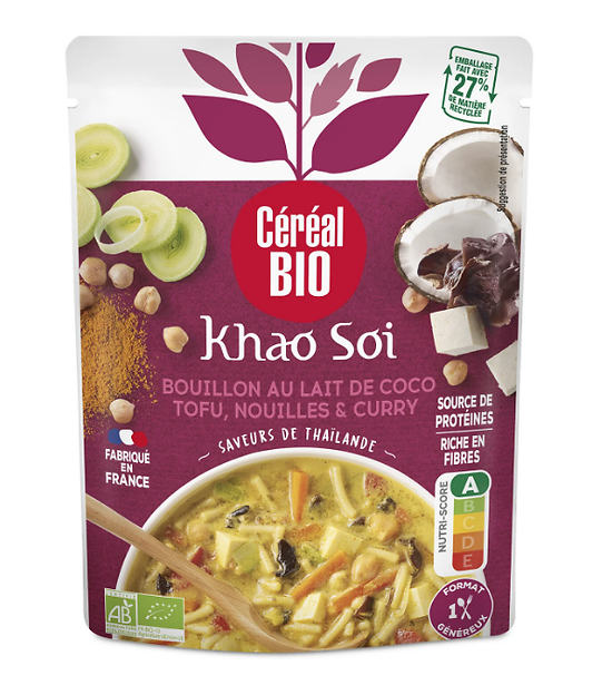 CEREAL BIO - Khao Soi - Bouillon au Lait de Coco, Tofu et Curry