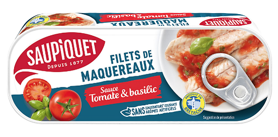 SAUPIQUET - Filets de Maquereaux - Sauce Tomate & Basilic
