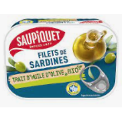 SAUPIQUET - Filets de Sardines - Trait d'Huile d'Olive Bio