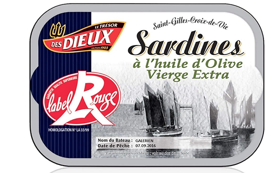 LE TRÉSOR DES DIEUX - Sardines à l'Huile d'Olive Vierge Extra