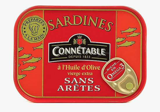 CONNÉTABLE - Sardines Sans Arêtes - à l'Huile d'Olive Vierge Extra