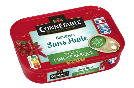 CONNÉTABLE - Sardines Sans Huile - Sauce au Piment Basque