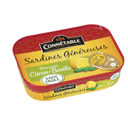 CONNÉTABLE - Sardines Sans Huile - Marinade Citron - Basilic