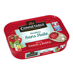 CONNÉTABLE - Sardines Sans Huile - Sauce Tomate & Basilic