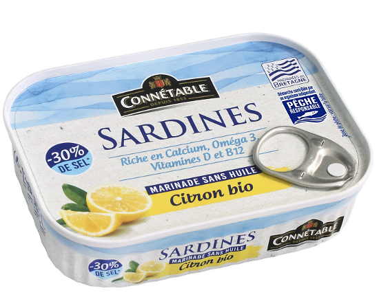 CONNÉTABLE - Sardines - Marinade Sans Huile - Citron Bio