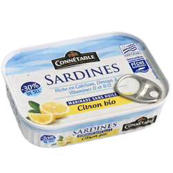 CONNÉTABLE - Sardines - Marinade Sans Huile - Citron Bio