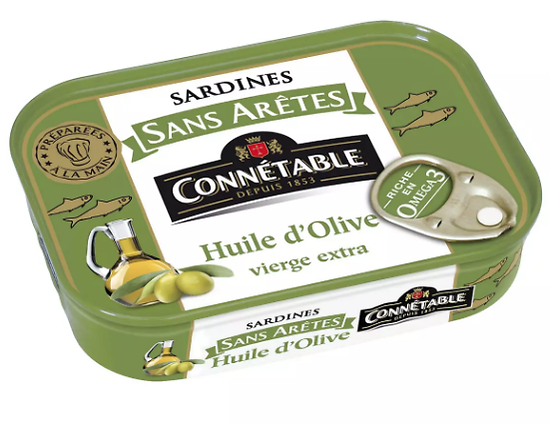 CONNÉTABLE - Sardines Sans Arêtes - Huile d'Olive Verge Extra