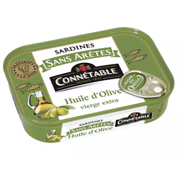 CONNÉTABLE - Sardines Sans Arêtes - Huile d'Olive Verge Extra