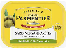 PARMENTIER - Sardines Sans Arêtes - Filet d'Huile d'Olive Vierge Extra