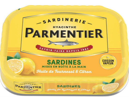 PARMENTIER - Sardines - Huile de Tournesol & Citron 