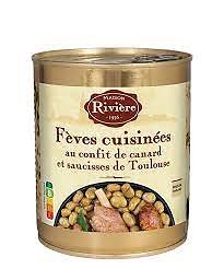 MAISON RIVIERE - Fèves Cuisinées au Confit de Canard et Saucisses de Toulouse