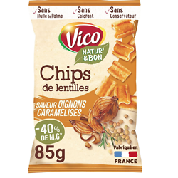 VICO - Chips de Lentilles- Saveur Oignons Caramélisés