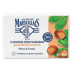 LE PETIT MARSEILLAIS - Deux Savons Soin Surgras Beurre de Karité