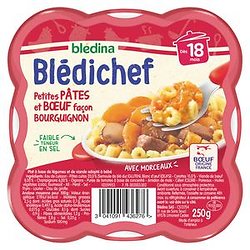 BLEDINA - Blédichef Petites Pâtes et Boeuf Façon Bourguignon