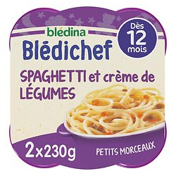BLEDINA - Blédichef Spaghetti Et Crème De Légumes
