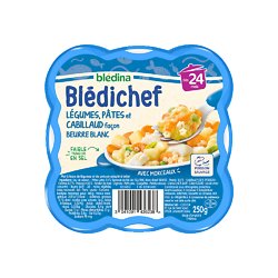 BLEDINA - Blédichef Légumes, Pâtes Et Cabillaud Façon Beurre Blanc