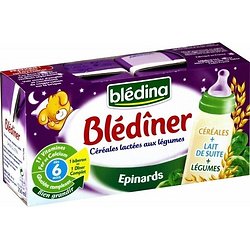 BLEDINA - Blédîner Céréales Lactées Aux Légumes Epinards