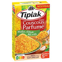 TIPIAK - Couscous Parfumé Huile D'Olive Ail Rôti 