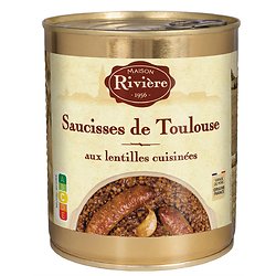 MAISON RIVIÈRE - Saucisses De Toulouse Aux Lentilles Cuisinées