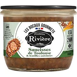 MAISON RIVIÈRE - Saucisses De Toulouse Et Lentilles Cuisinées