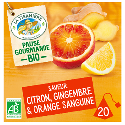LA TISANIERE - La Tisane Bio Saveur Citron, Gingembre Et Orange Sanguine