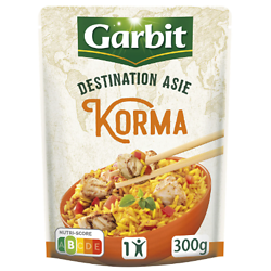 GARBIT - Destination Asie - Korma - Riz Long Aux Epices Et Curry de Poulet