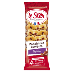 LE STER - 20 Madeleines Longues Raisins