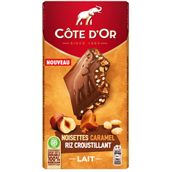 CÔTE D'OR - Chocolat Au Lait Noisettes Caramel Et Riz Croustillant