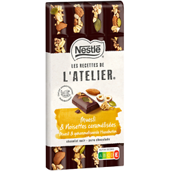 NESTLE - Chocolat Noir Muesli Et Noisettes Caramélisées