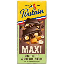 POULAIN - Maxi Chocolat Noir Feuilleté Et Noisettes Entières