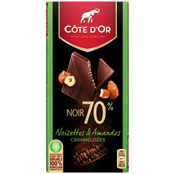 CÔTE D'OR - Chocolat Noir 70% Noisettes Et Amandes Caramélisées