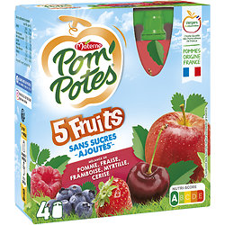 MATERNE - Pom'Potes 5 Fruits Rouges