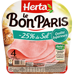 HERTA - Jambon Le Bon Paris -25% Sel
