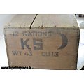 Caisse bois pour 12 rations KS WT43 CU 1.3 Hiram Walker & Sons Inc. WII 009 QM 14263 1944