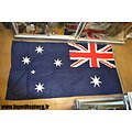 Drapeau australien en lin, années 1930 - 1950. Australie 88cm x 172cm 