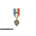 Médaille UNC, Union National des Combattants, épingle sanglier (Chasseurs Ardennes)