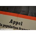 Affiche - Appel à la population Française - Collaboration / Occupation Allemande WW2 