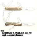 Couteau de poche Français Première Guerre Mondiale.