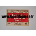 Reproduction étiquette de bière FORT PITT PILSENER, US WW2