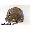 Coque de casque US WW2 - pièce de terrain Bataille des Ardennes