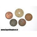 Lot de monnaies Belges époque Première Guerre Mondiale 